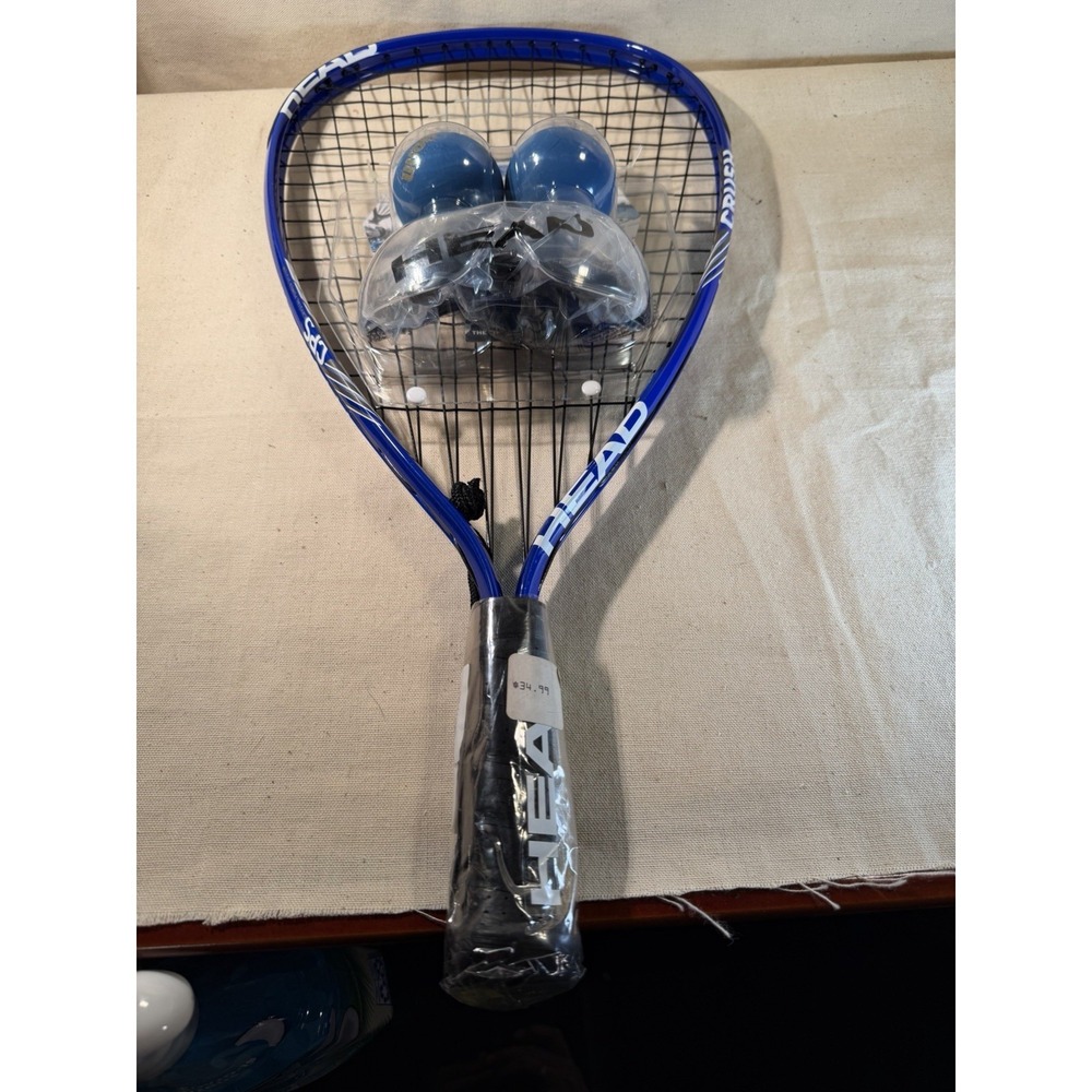 HEAD CPS Crush Racquetball Pack Set w/ Racquet, Goggles & 2 Balls – New